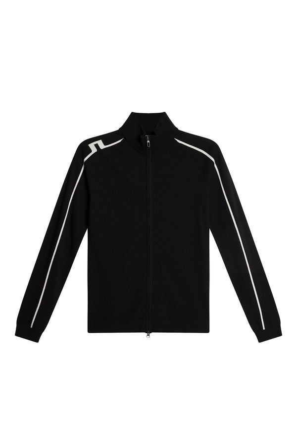 J.lindeberg Aubree Knitted Zip Sweater Black