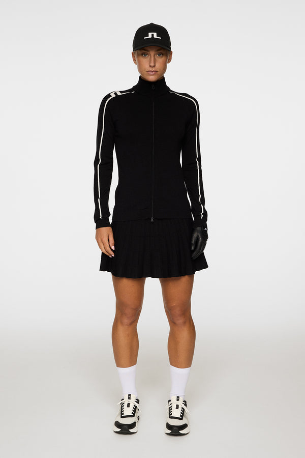 J.lindeberg Aubree Knitted Zip Sweater Black