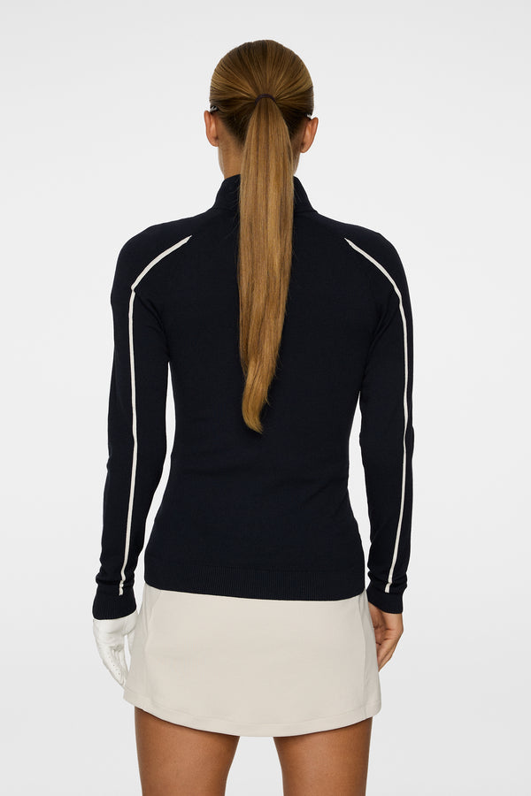 J.lindeberg Aubree Knitted Zip Sweater JL Navy