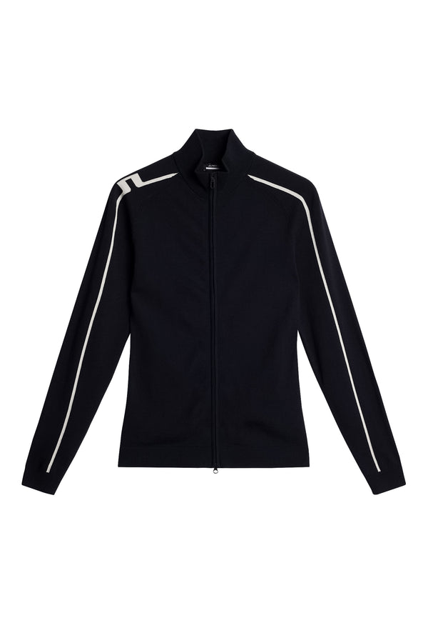 J.lindeberg Aubree Knitted Zip Sweater JL Navy