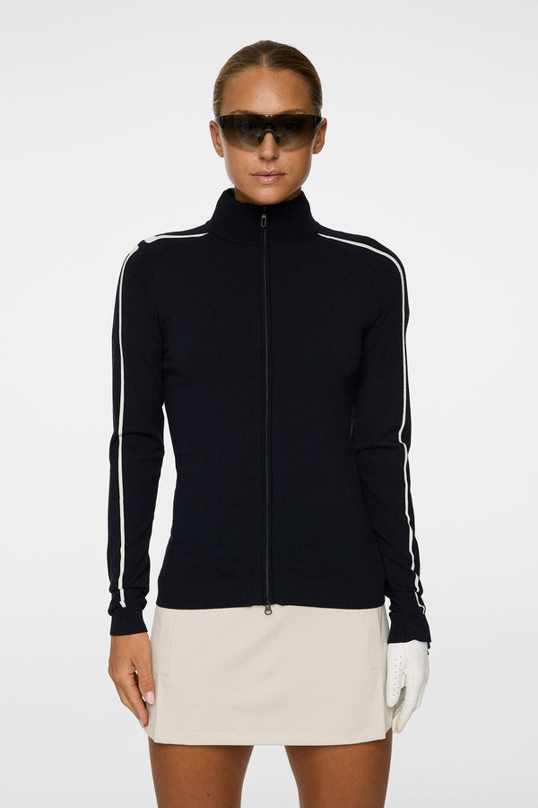 j.lindeberg Aubree Knitted Zip Sweater JL Navy