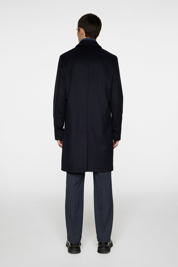 J.lindeberg August Melton Cashmere Coat JL Navy