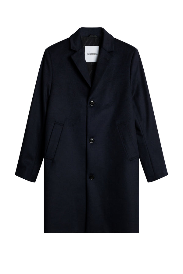 J.lindeberg August Melton Cashmere Coat JL Navy