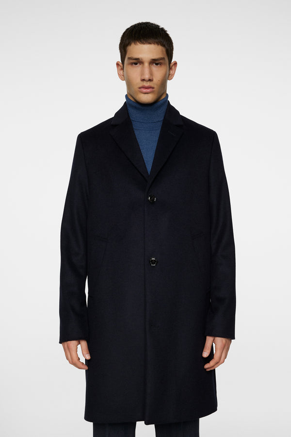 j.lindeberg August Melton Cashmere Coat JL Navy