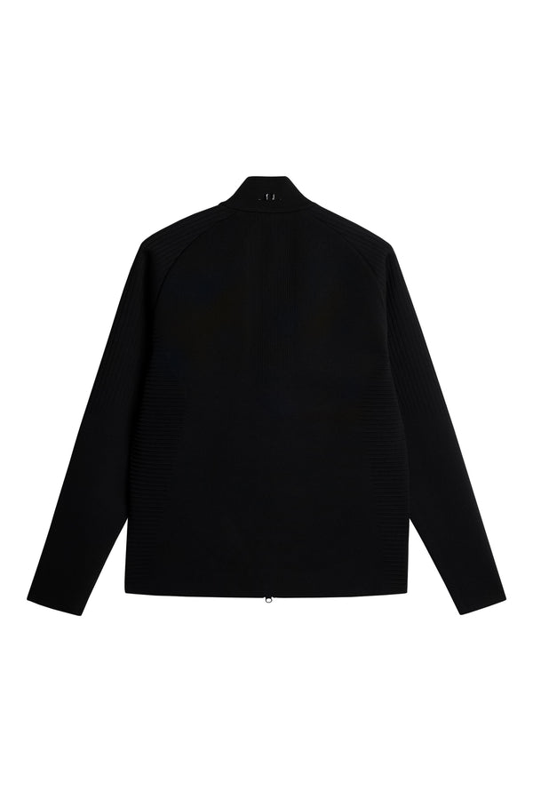 J.lindeberg Aziel Tech Knit Zip Sweater Black