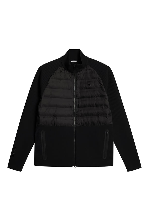 J.lindeberg Aziel Tech Knit Zip Sweater Black