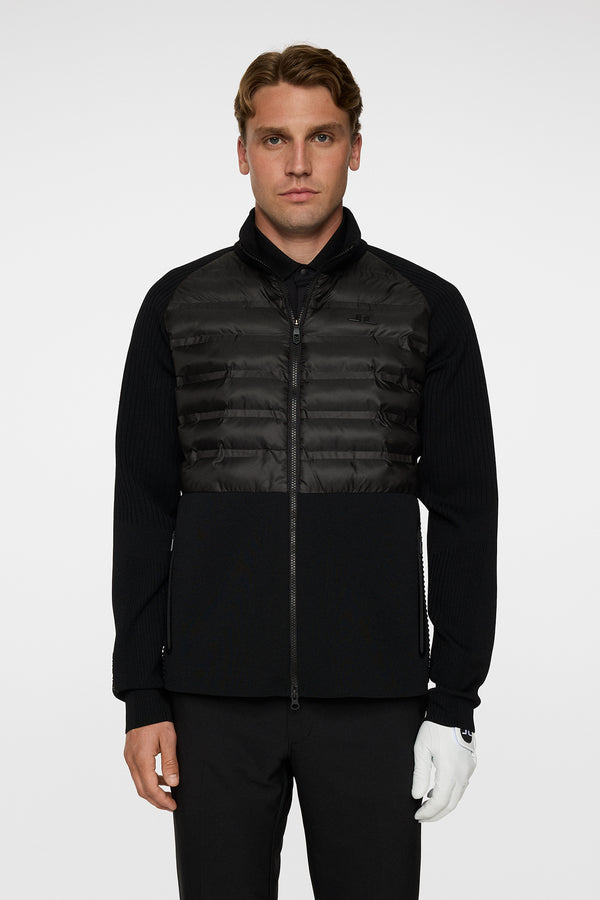 j.lindeberg Aziel Tech Knit Zip Sweater Black