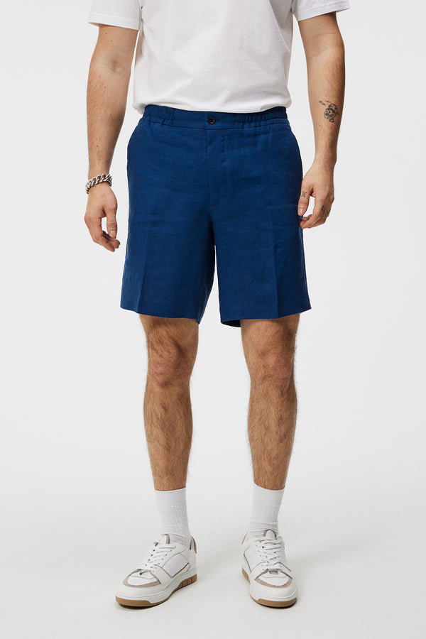 j.lindeberg Baron Linen Shorts Estate Blue