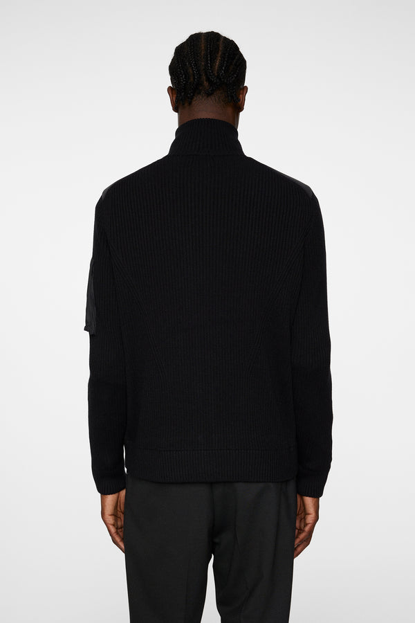 J.lindeberg Beck Knitted Hybrid Jacket Black