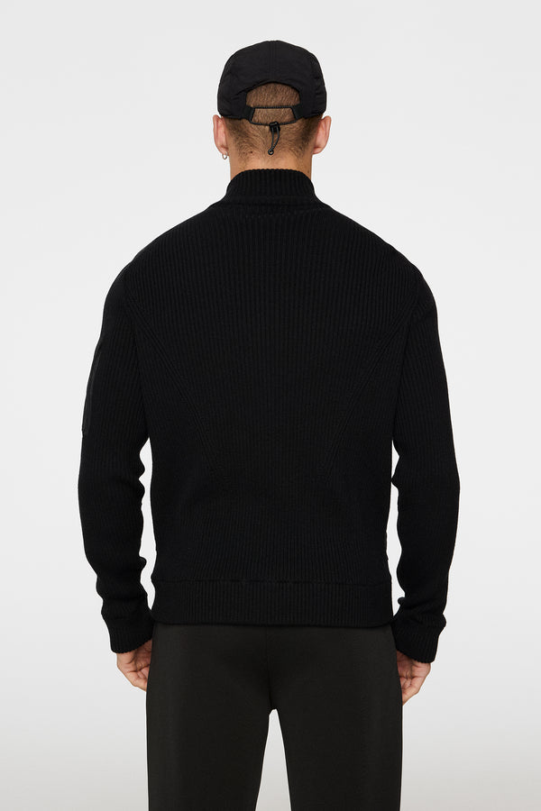 J.lindeberg Beck Knitted Hybrid Jacket Black
