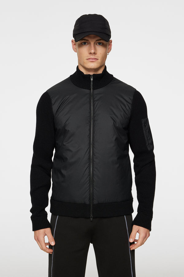 j.lindeberg Beck Knitted Hybrid Jacket Black