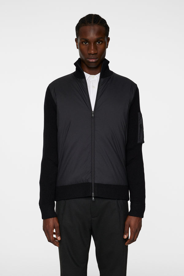 j.lindeberg Beck Knitted Hybrid Jacket Black