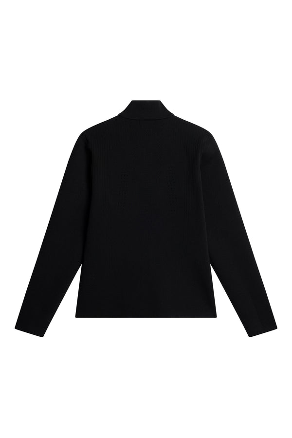 J.lindeberg Bell Tech Knit Zip Sweater Black