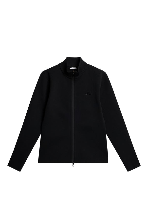 J.lindeberg Bell Tech Knit Zip Sweater Black