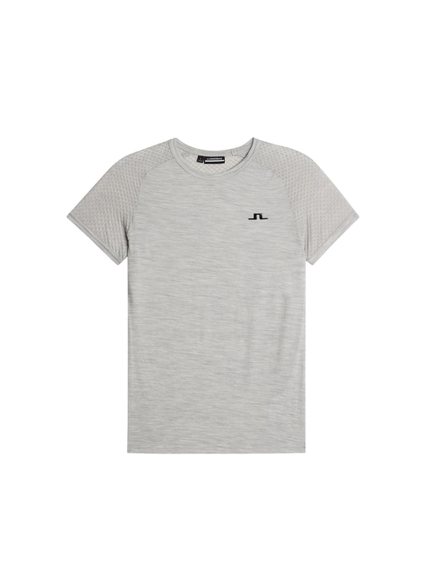 J.lindeberg Bella Wool T Shirt Light Grey Melange