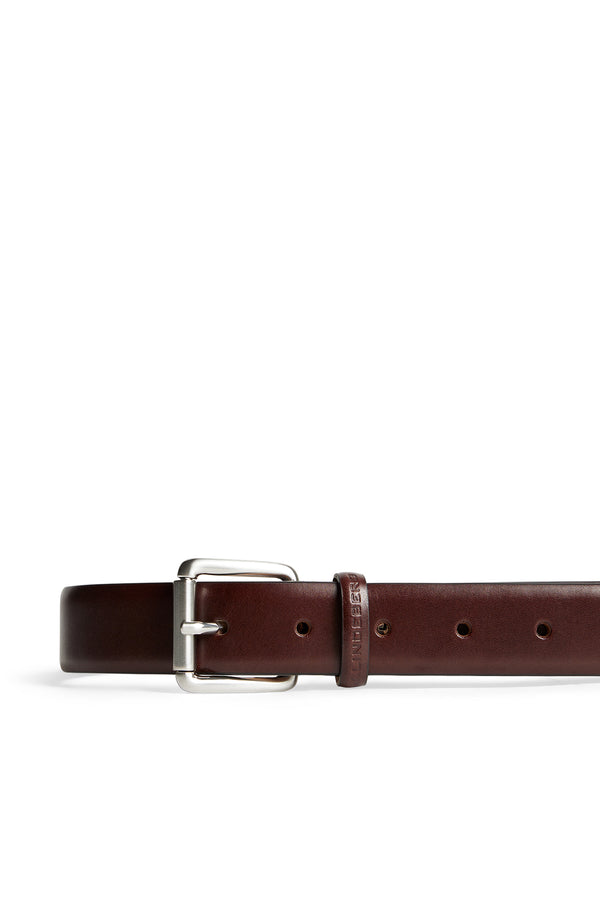 J.lindeberg Bill Leather Belt Bitter Chocolate