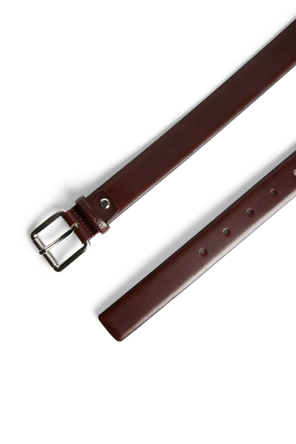 J.lindeberg Bill Leather Belt Bitter Chocolate