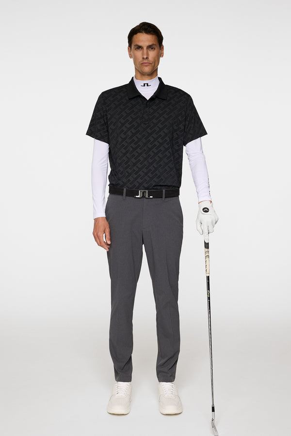 J.lindeberg Bison Jacquard Polo Black
