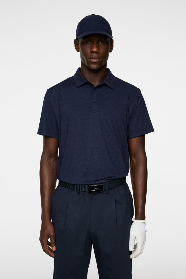 j.lindeberg Bison Regular Jacquard Polo JL Navy