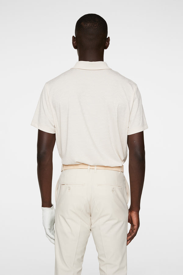 J.lindeberg Bison Regular Jacquard Polo Moonbeam
