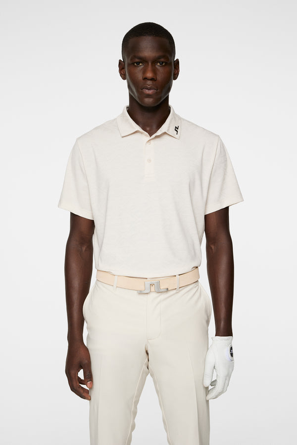j.lindeberg Bison Regular Jacquard Polo Moonbeam