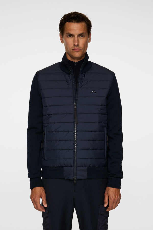 j.lindeberg Bodie Knitted Hybrid Jacket JL Navy