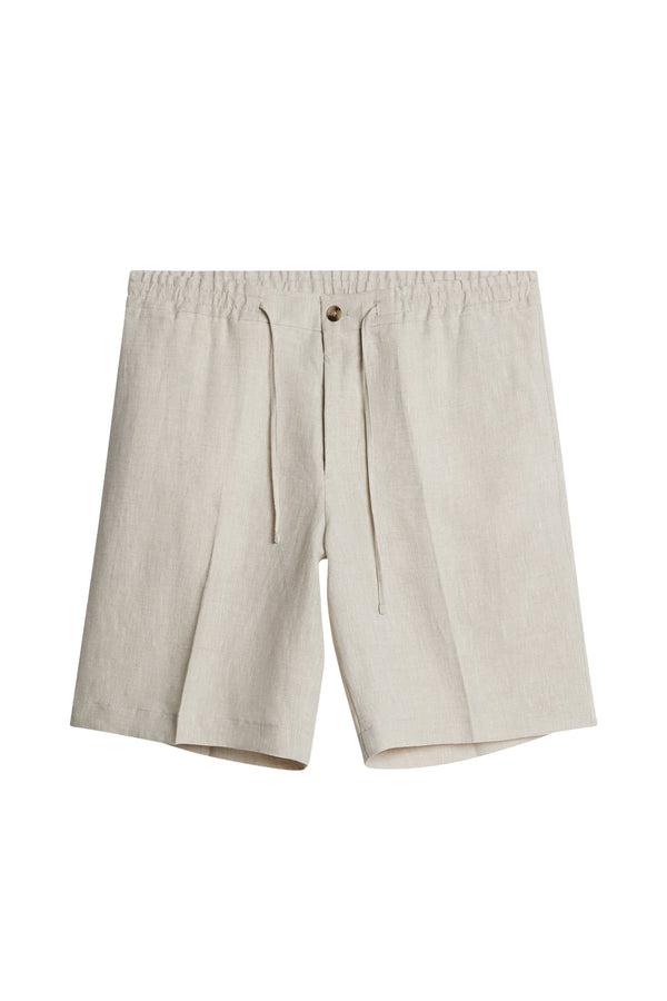 J.lindeberg Brady Drape Linen Shorts Moonbeam