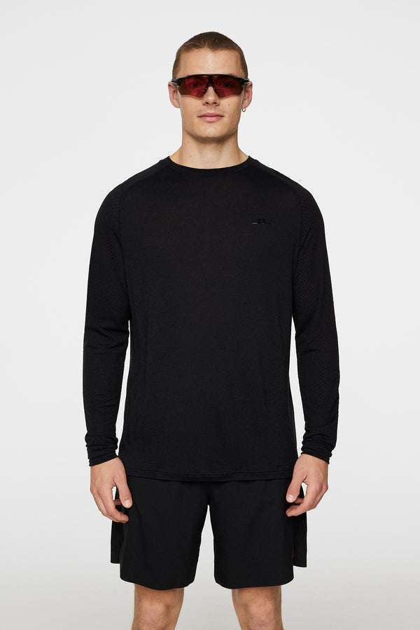 j.lindeberg Brent Wool Long Sleeve Black