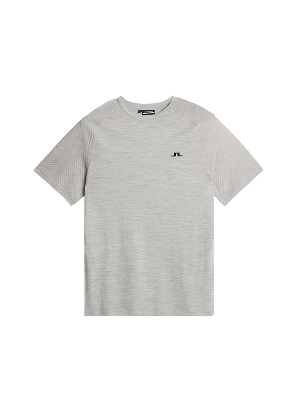 J.lindeberg Brent Wool T Shirt Light Grey Melange