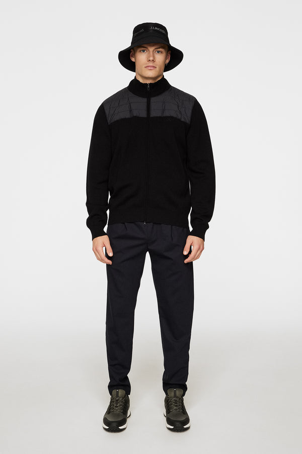 J.lindeberg Bridge Knitted Hybrid Sweater Black