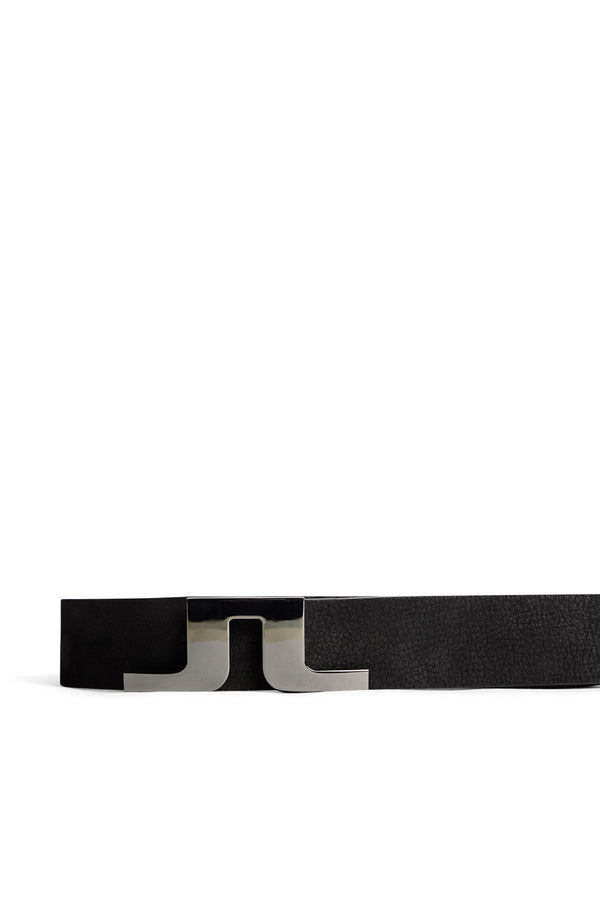 J.lindeberg Bridger Nubuck Leather Belt Black