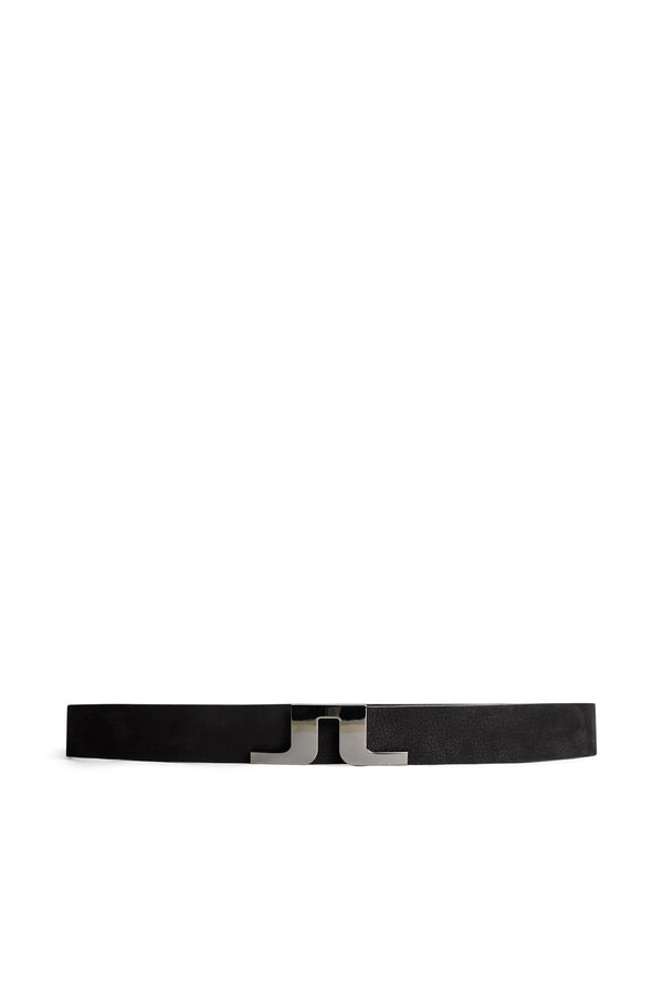 j.lindeberg Bridger Nubuck Leather Belt Black
