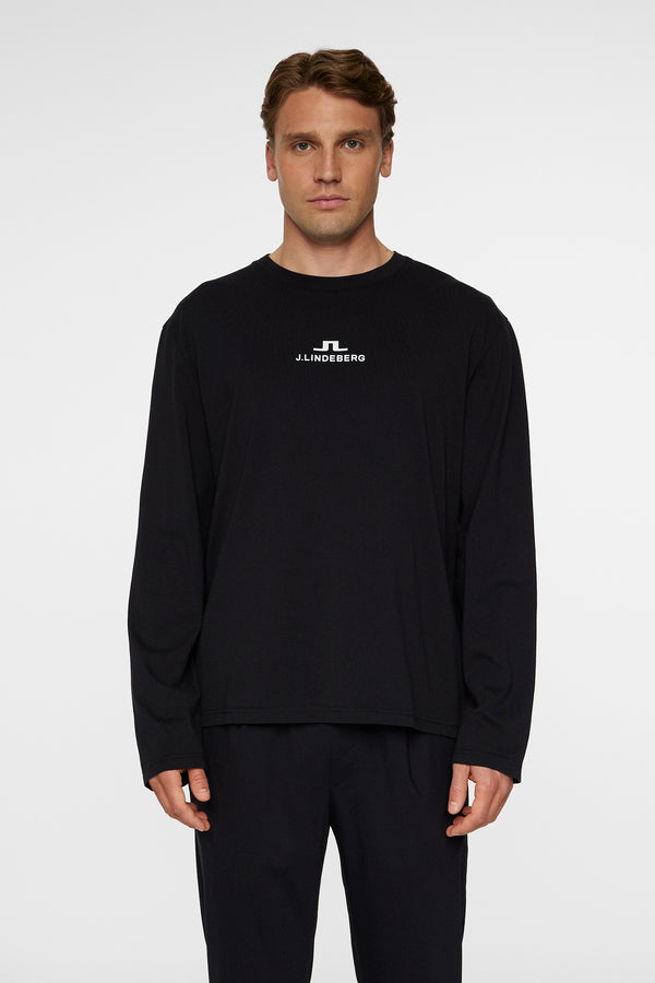 j.lindeberg Cale Logo Longsleeve T shirt Black