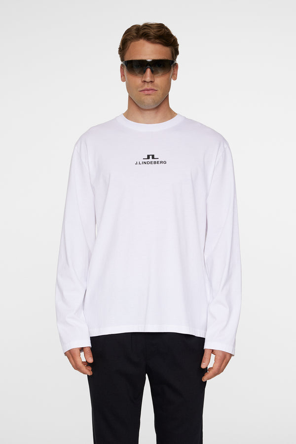 j.lindeberg Cale Logo Longsleeve T shirt White
