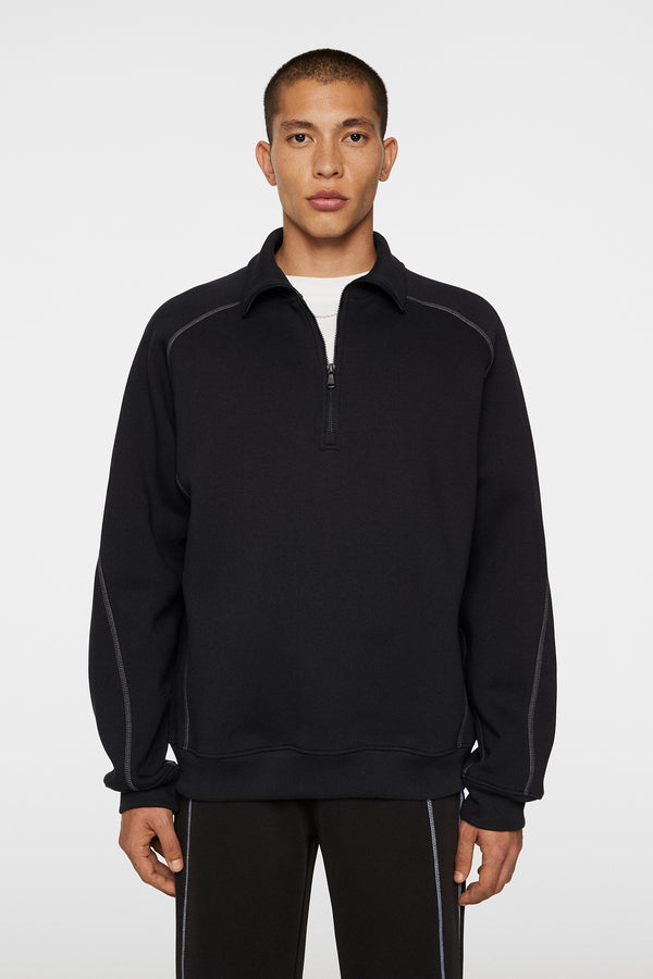 j.lindeberg Canter Quarter Zip Sweat Black