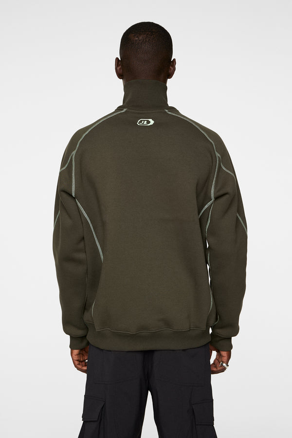 J.lindeberg Canter Quarter Zip Sweat Forest Green