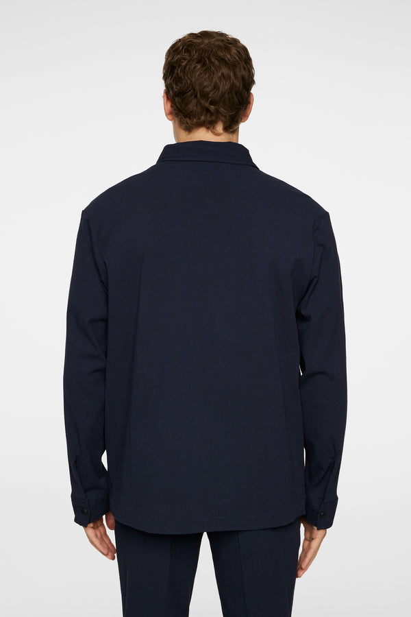 J.lindeberg Celian Seersucker Overshirt JL Navy