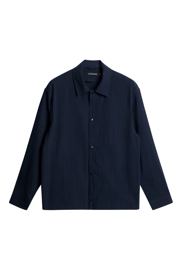 J.lindeberg Celian Seersucker Overshirt JL Navy