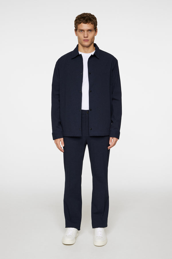 J.lindeberg Celian Seersucker Overshirt JL Navy