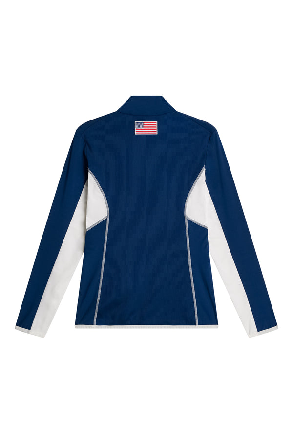 J.lindeberg Charlene Half Zip Estate Blue