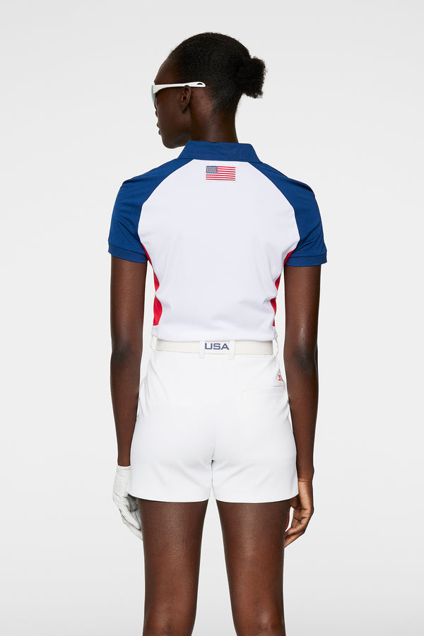 J.lindeberg Coralie Colorblock Polo White