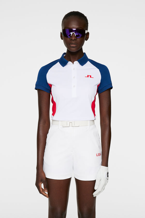 j.lindeberg Coralie Colorblock Polo White