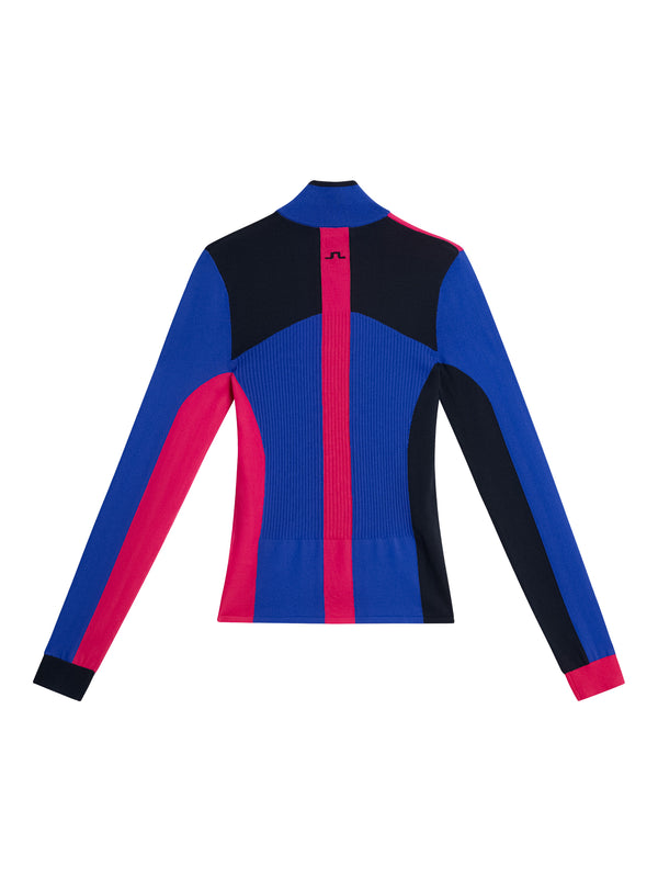 J.lindeberg Deborah Knitted Zip Sweater Club Blue