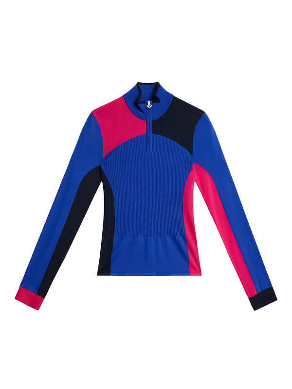 J.lindeberg Deborah Knitted Zip Sweater Club Blue