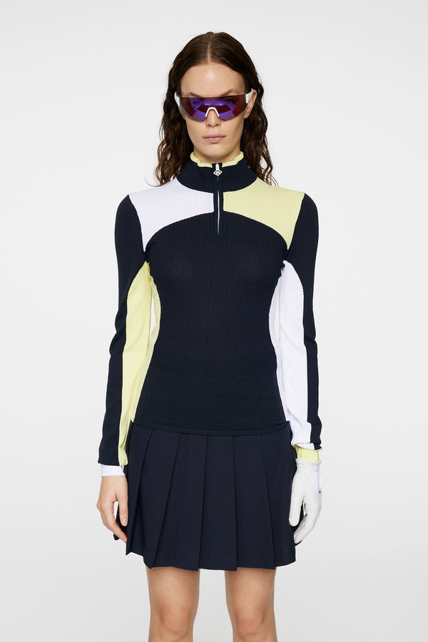 j.lindeberg Deborah Knitted Zip Sweater JL Navy