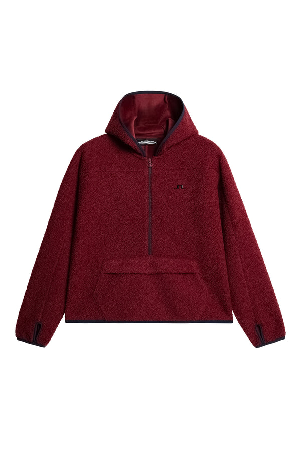 J.lindeberg Delise Pile Hoodie Cabernet