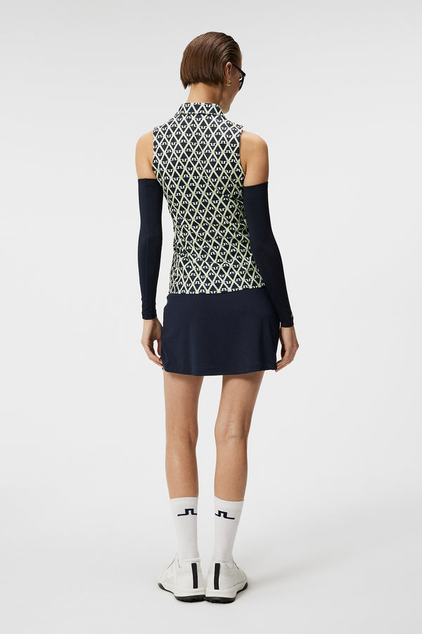 J.lindeberg Dena Print Sleeveless Top Geo JL Navy