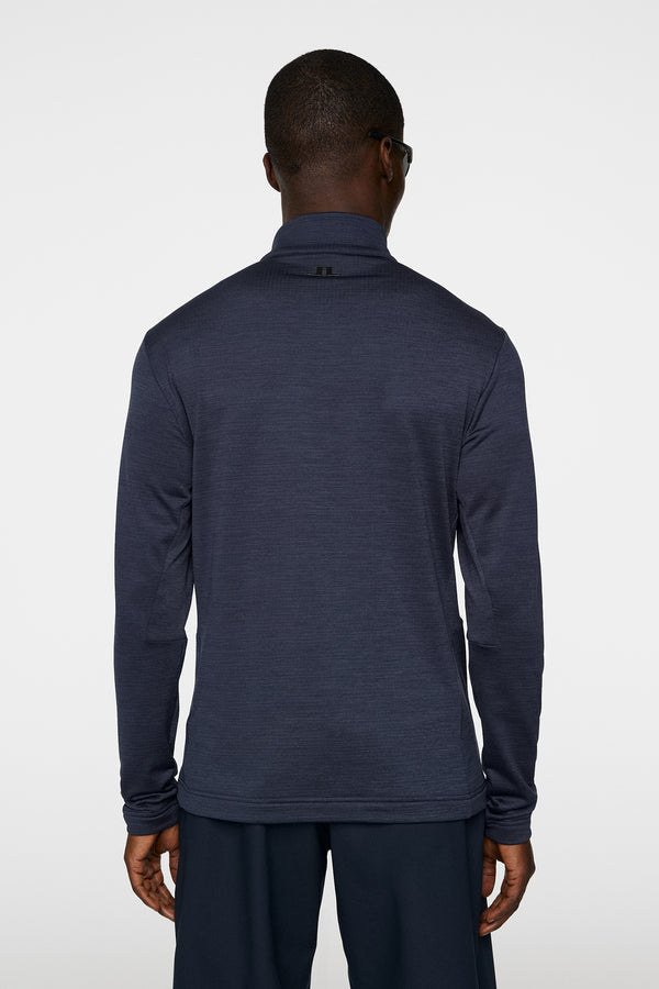 J.lindeberg Destry Zip Mid Layer Navy Melange