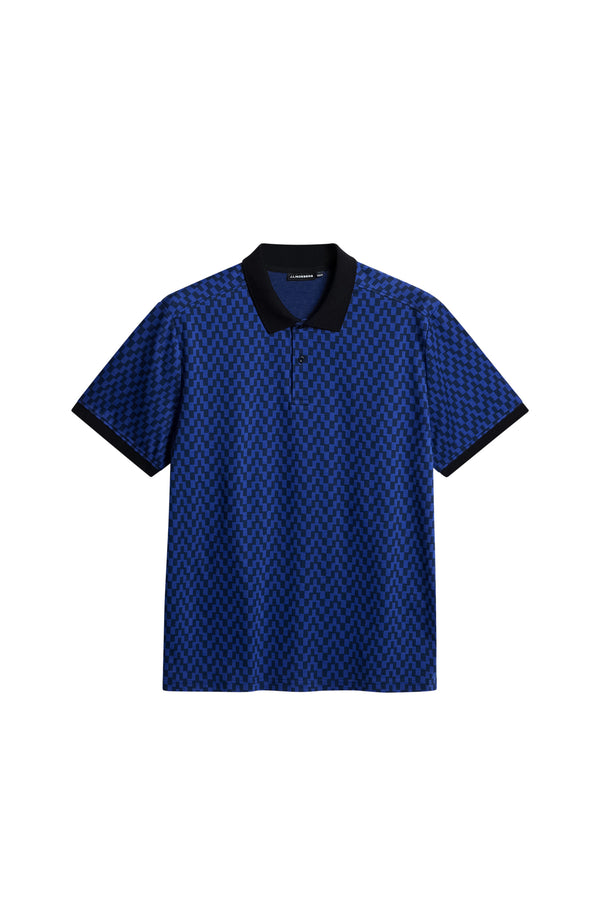 J.lindeberg Devon Jacquard Polo Bridge Stack Blue