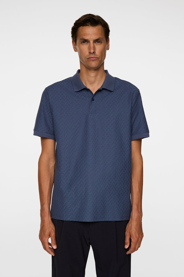 j.lindeberg Devon Jacquard Polo Vintage Indigo